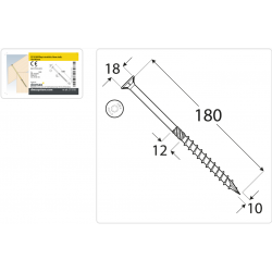 DMX 311018 - CS 10180 Wkręt ciesielski 10x180 - (50/op) 